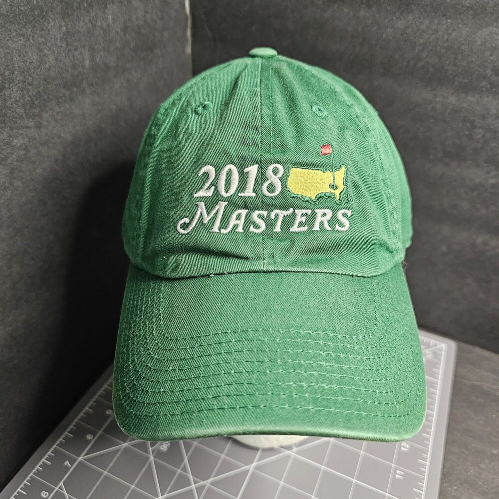 The Masters Hat Cap Adult Green 2018 Augusta National Golf American Needle